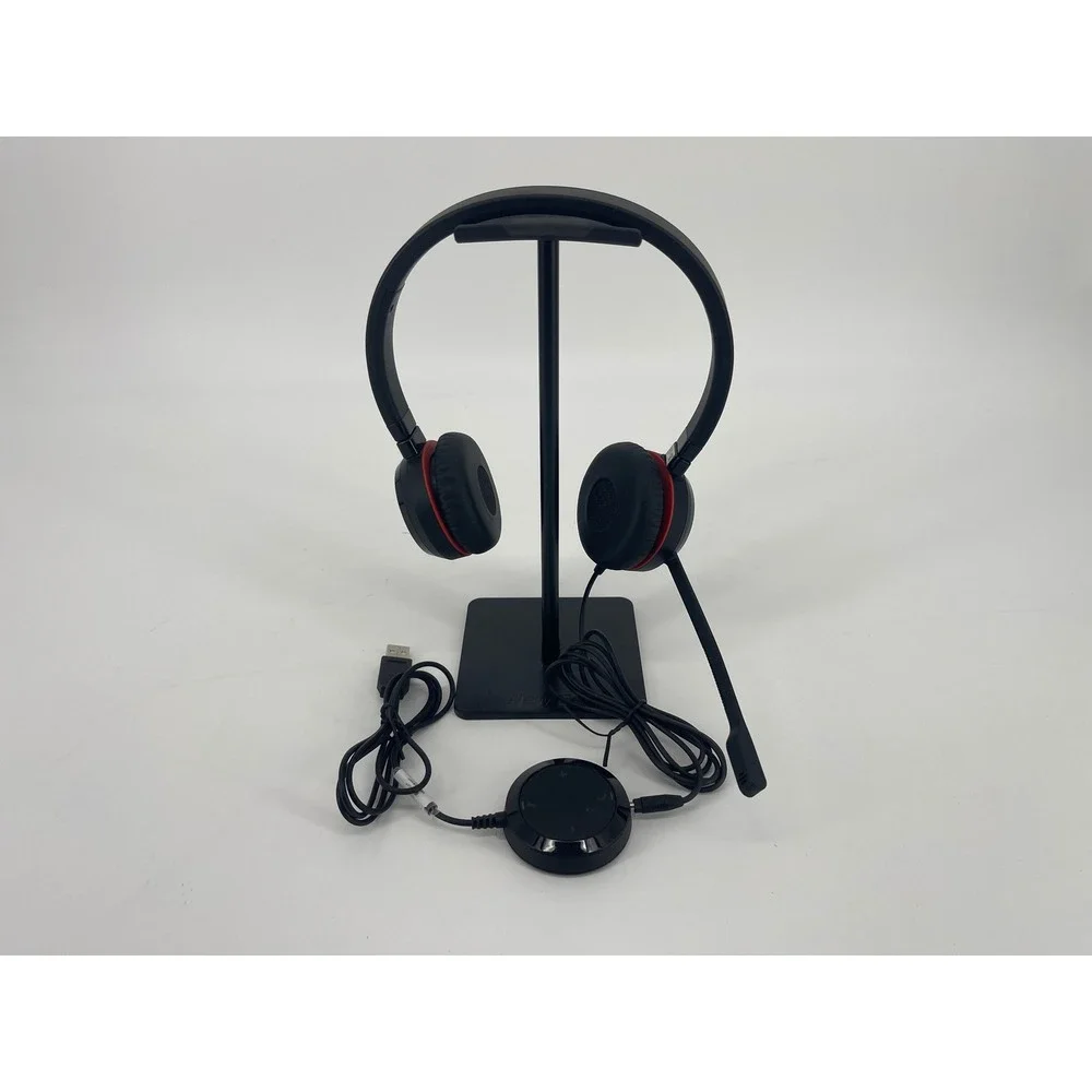 Jabra Evolve 40 Headset Black Wired USB 3.5mm Stereo HSC060 Excellent